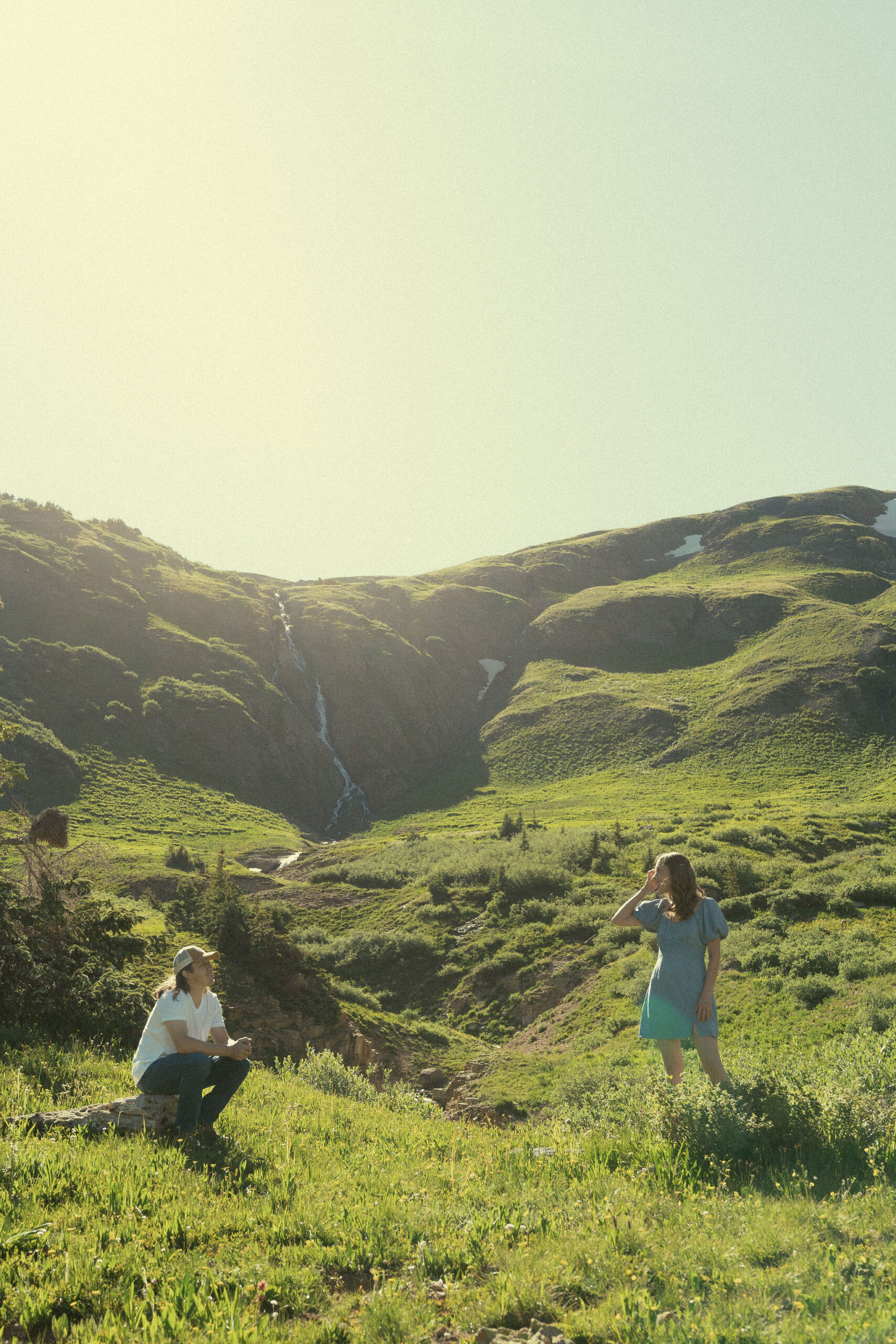 beautiful couple pose in the Colorado nature