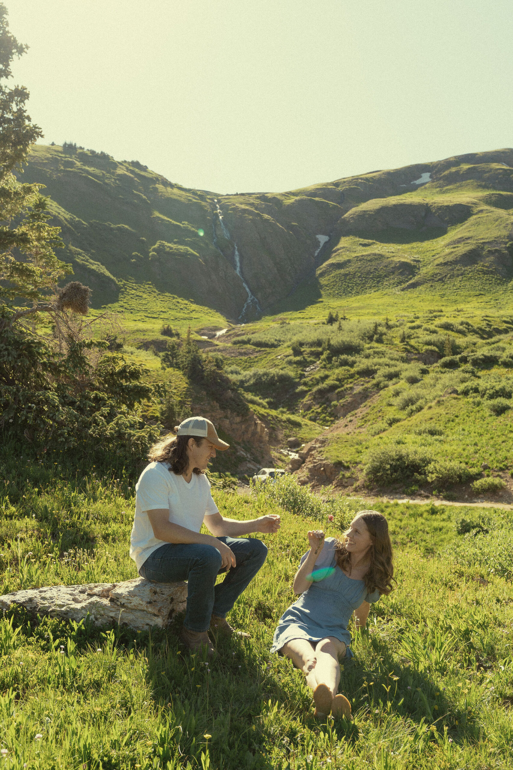 beautiful couple pose in the Colorado nature