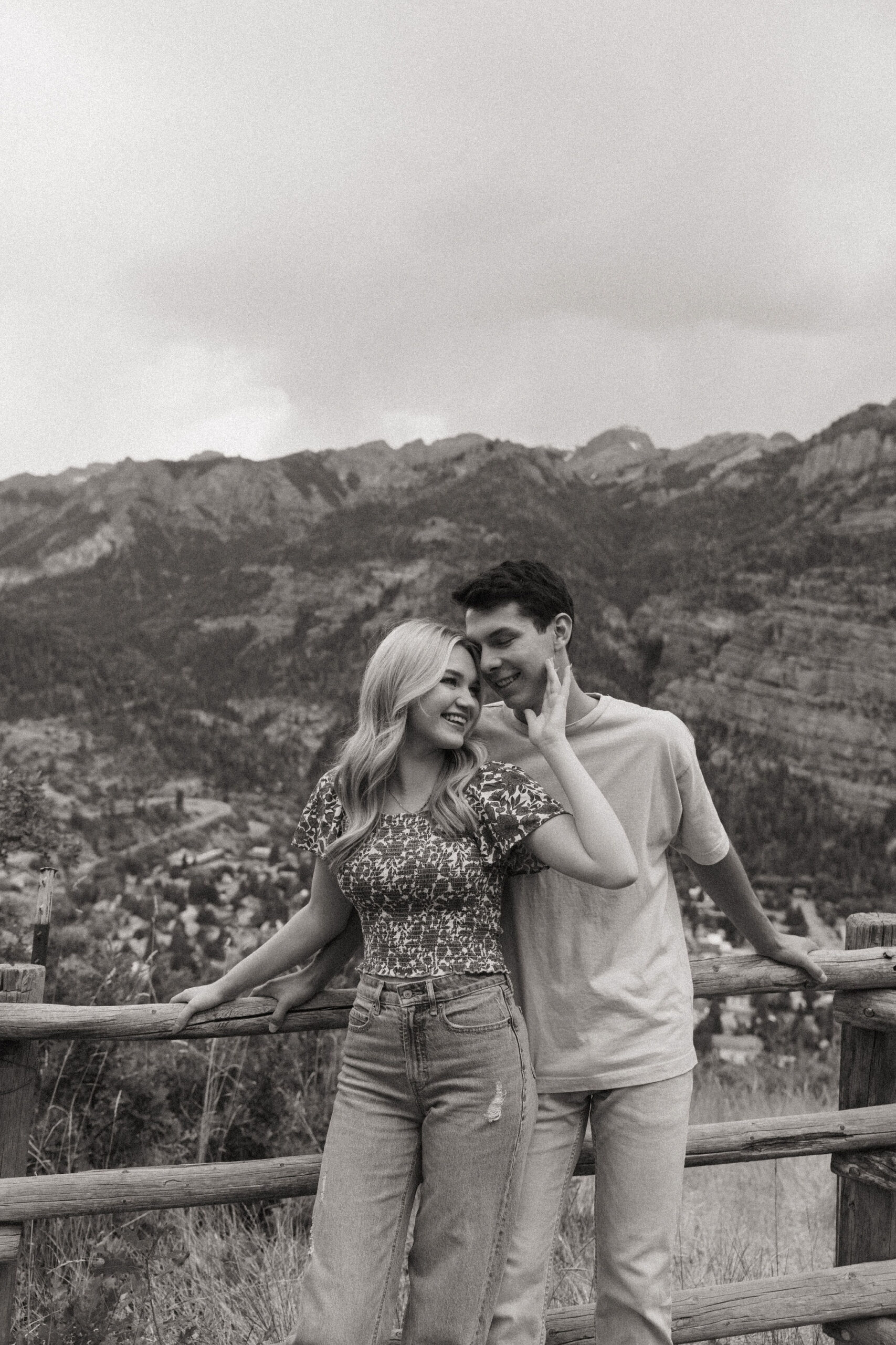 stunning couple pose in the mountains outside Ouray, Colorado! 