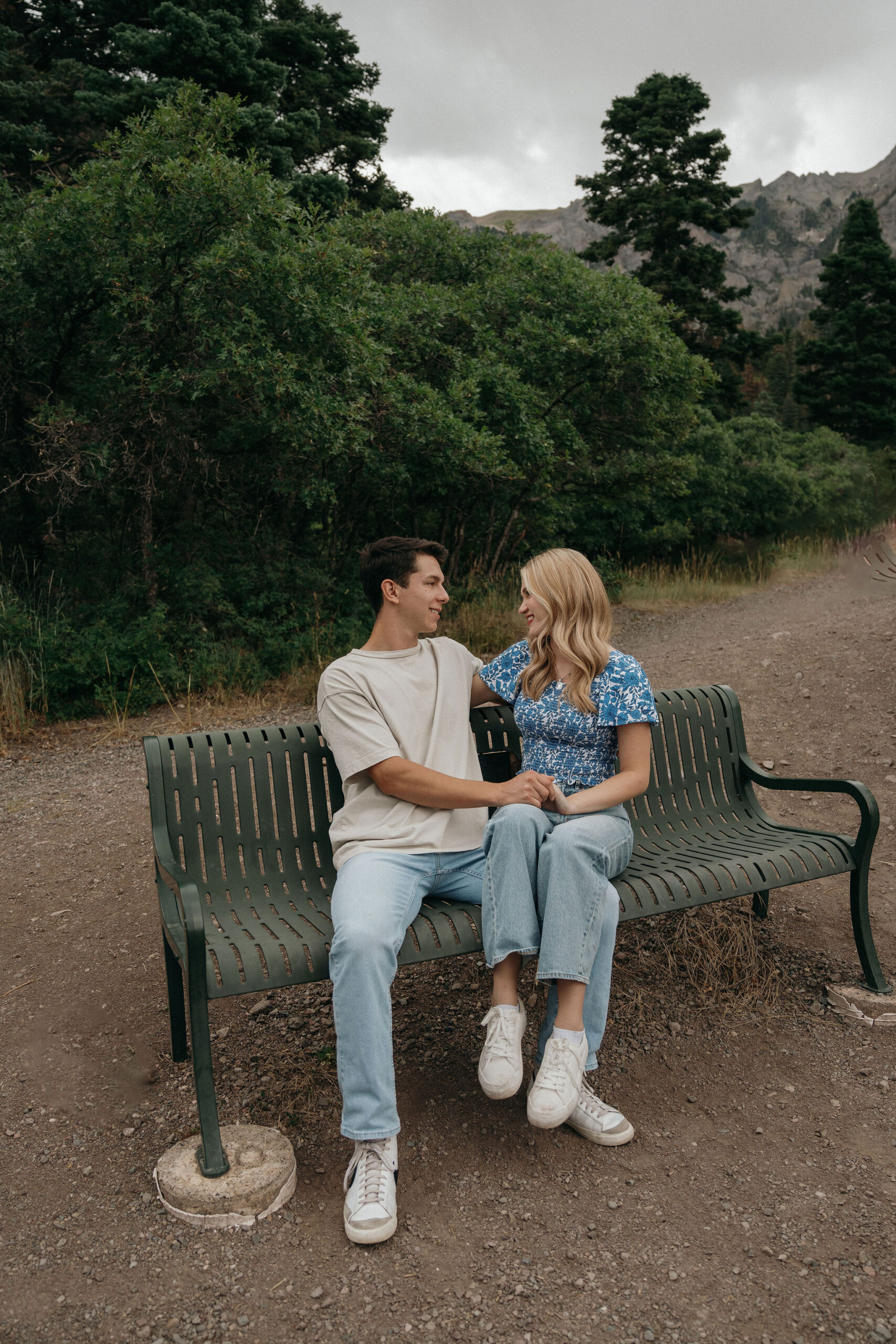 stunning couple pose in the mountains outside Ouray, Colorado! 