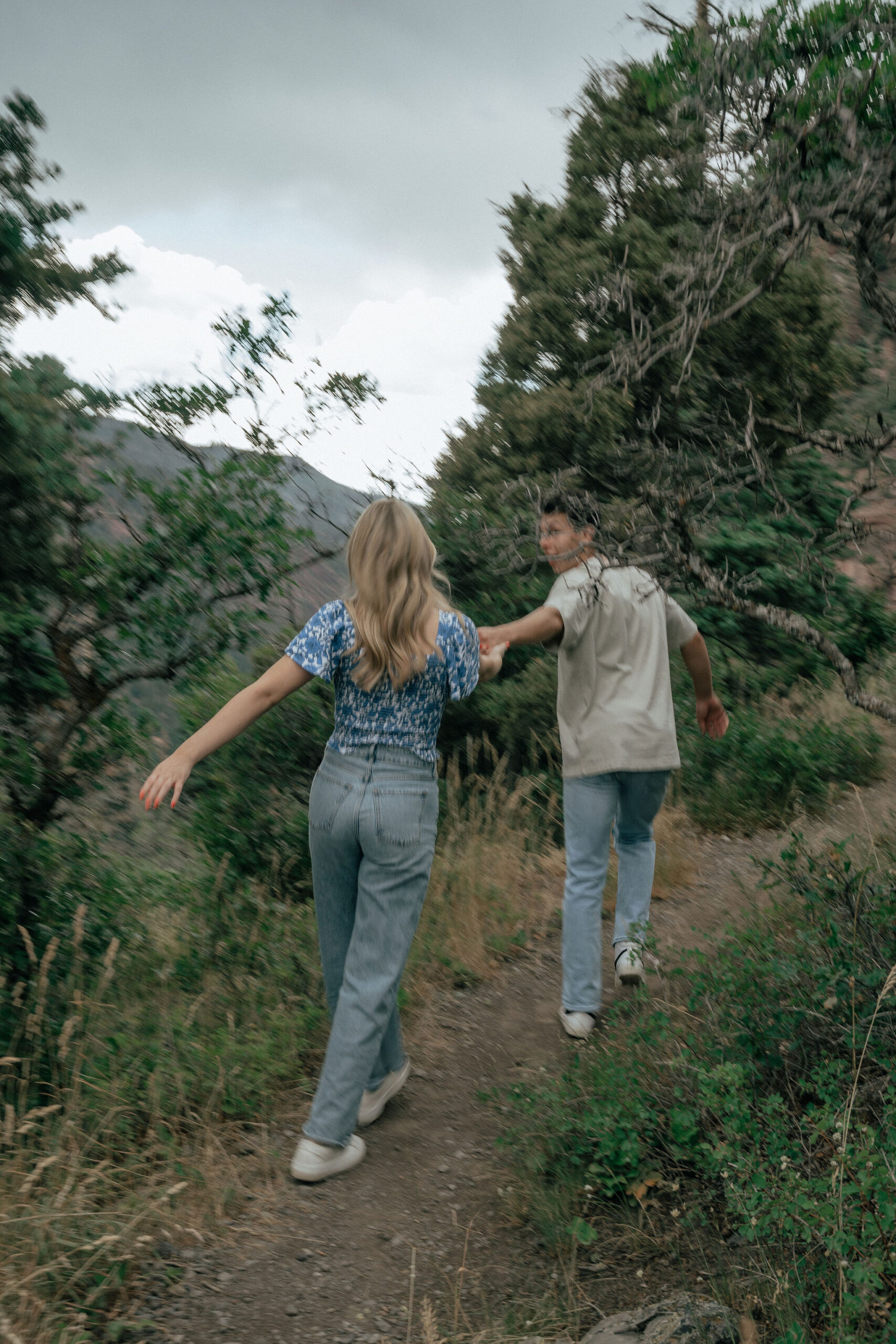 stunning couple pose in the mountains outside Ouray, Colorado! 