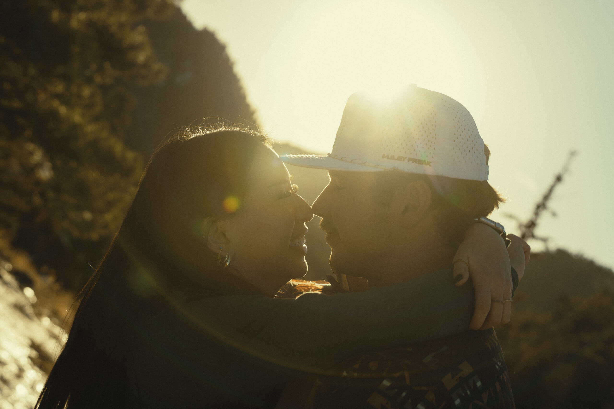 beautiful couple pose for a photo during their Pagosa Springs engagement photo session