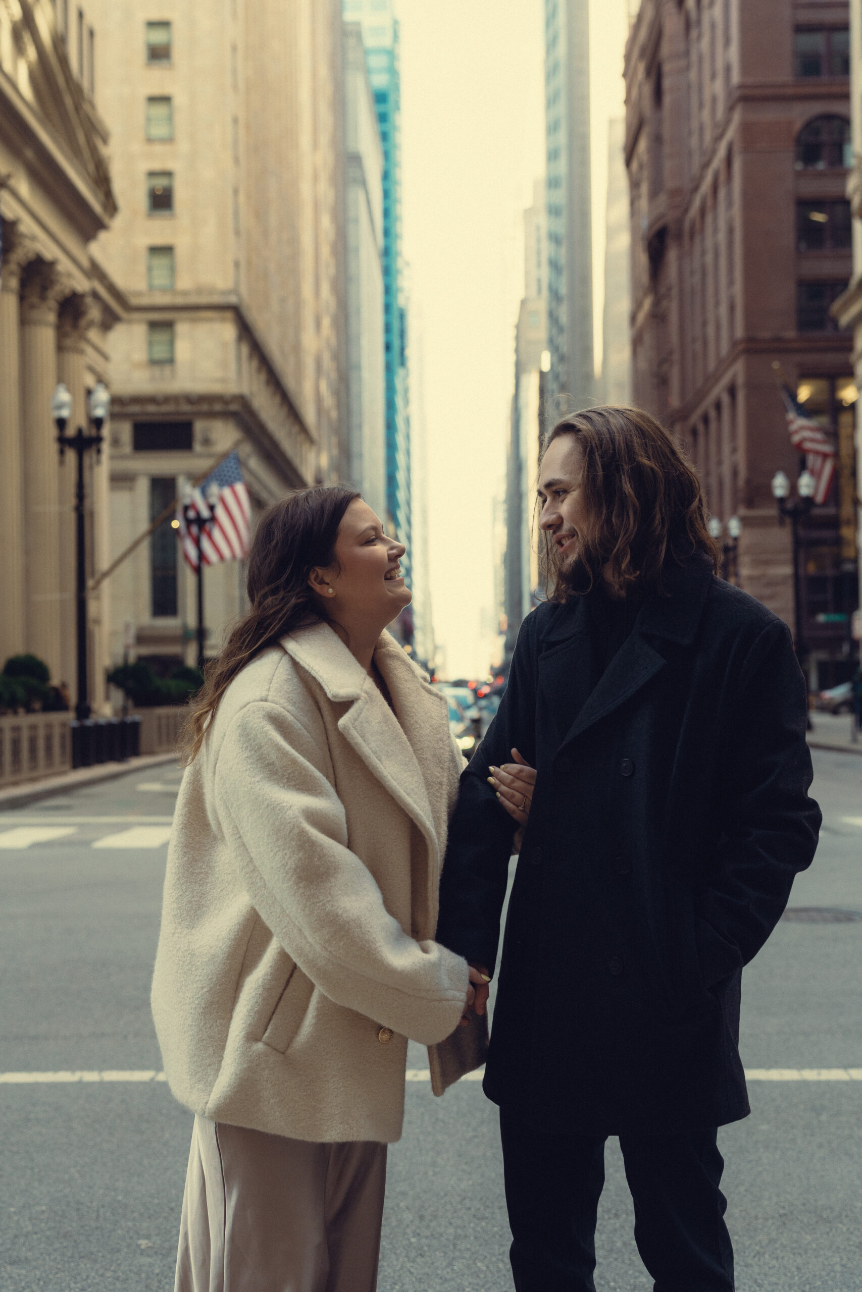 beautiful couple share an intimate moment during their engagement photoshoot with Sasha Takes Pictures