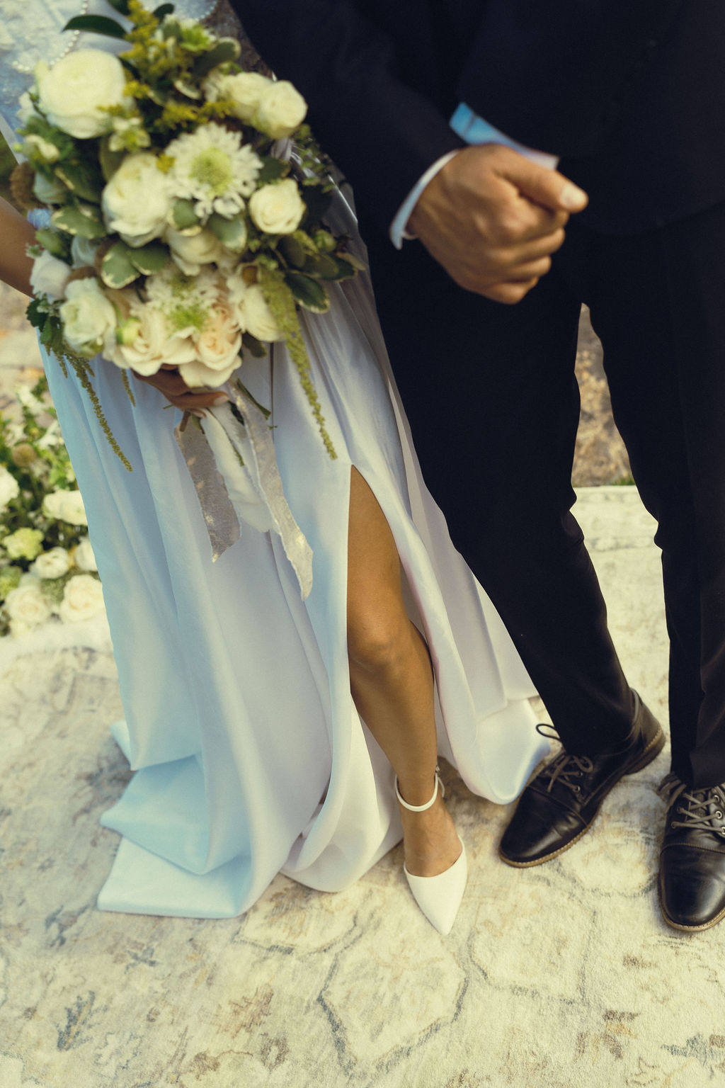 stunning bride and groom pose together during their Colorado wedding day