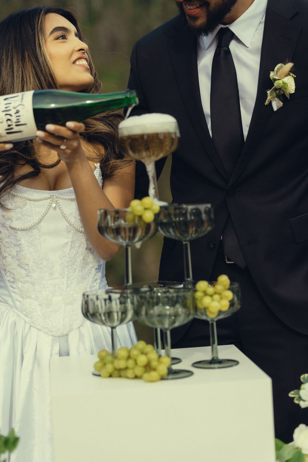 stunning bride and groom pose together during their Colorado wedding day