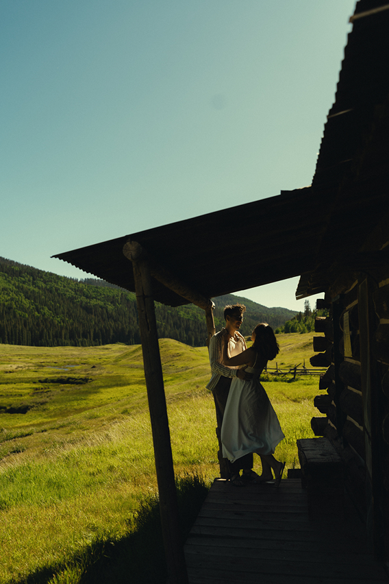 candid engagement photos from a unique Colorado session