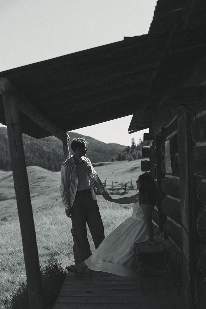 candid engagement photos from a unique Colorado session