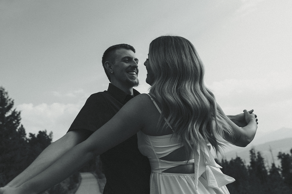 candid engagement photos from a stunning Colorado engagement session