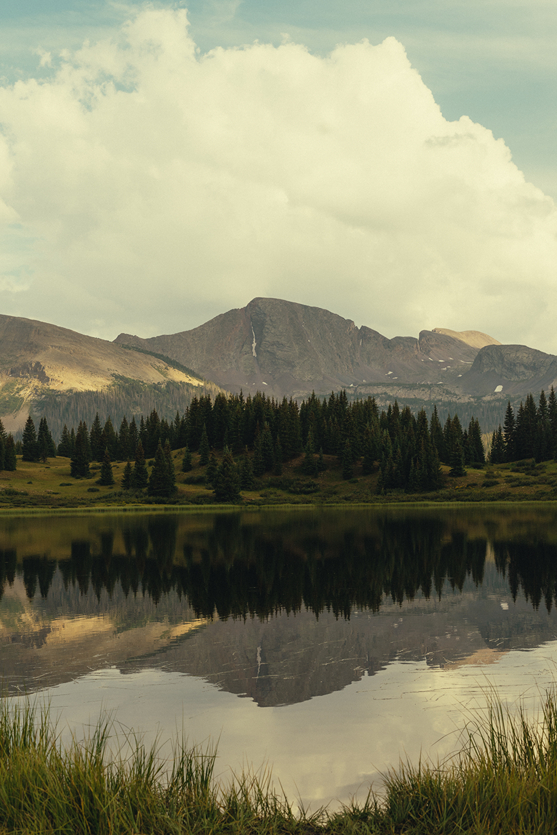 San Juan mountains reflect in the beautiful lake