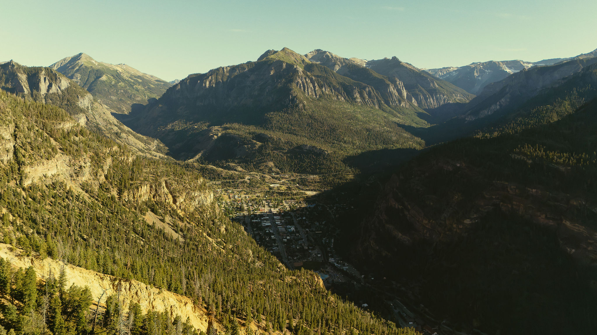 stunning view of beautiful Ouray, Colorado